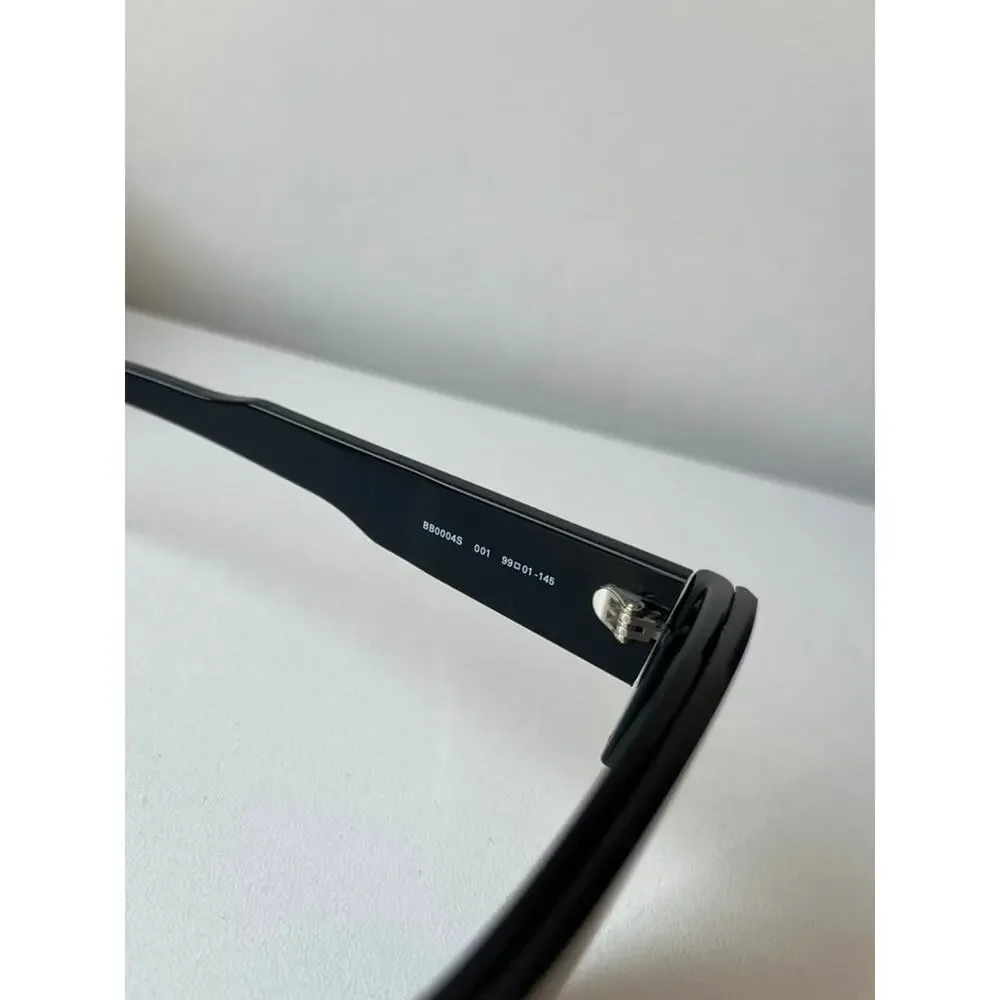NEW Balenciaga BB0004S Ski Shield Sunglasses in Black - Picture 8 of 8